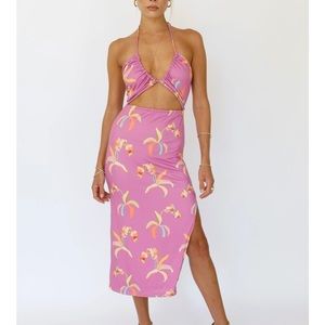 Resa tropical cut out dress